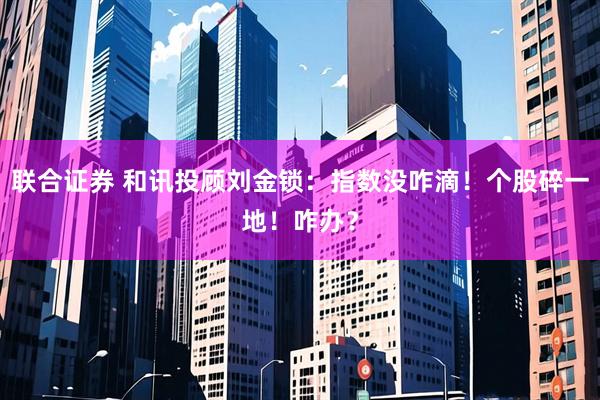 联合证券 和讯投顾刘金锁：指数没咋滴！个股碎一地！咋办？