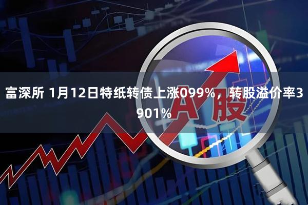 富深所 1月12日特纸转债上涨099%，转股溢价率3901%